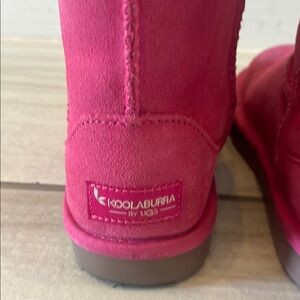 Kookaburra by UGG - Pink Suede Ankle Boots with Fluffy Lining